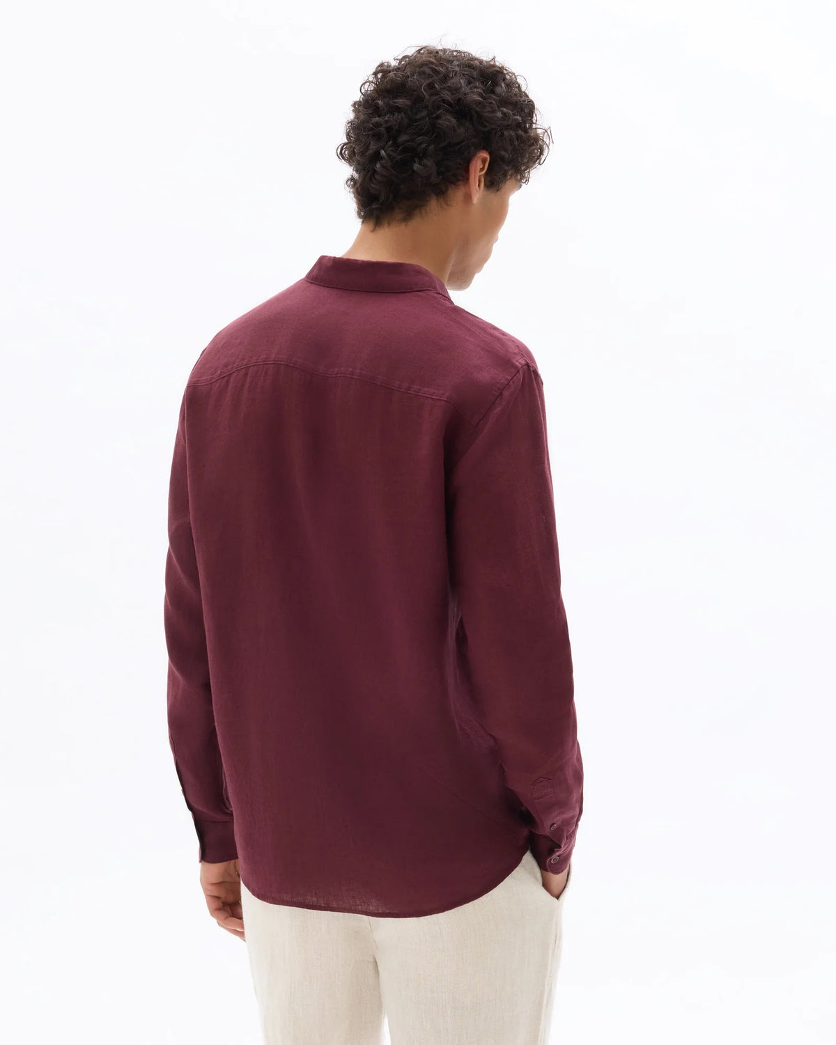 Linen Shirt – Burgundy