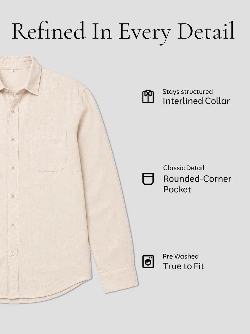 Linen Shirt – Sand Beige
