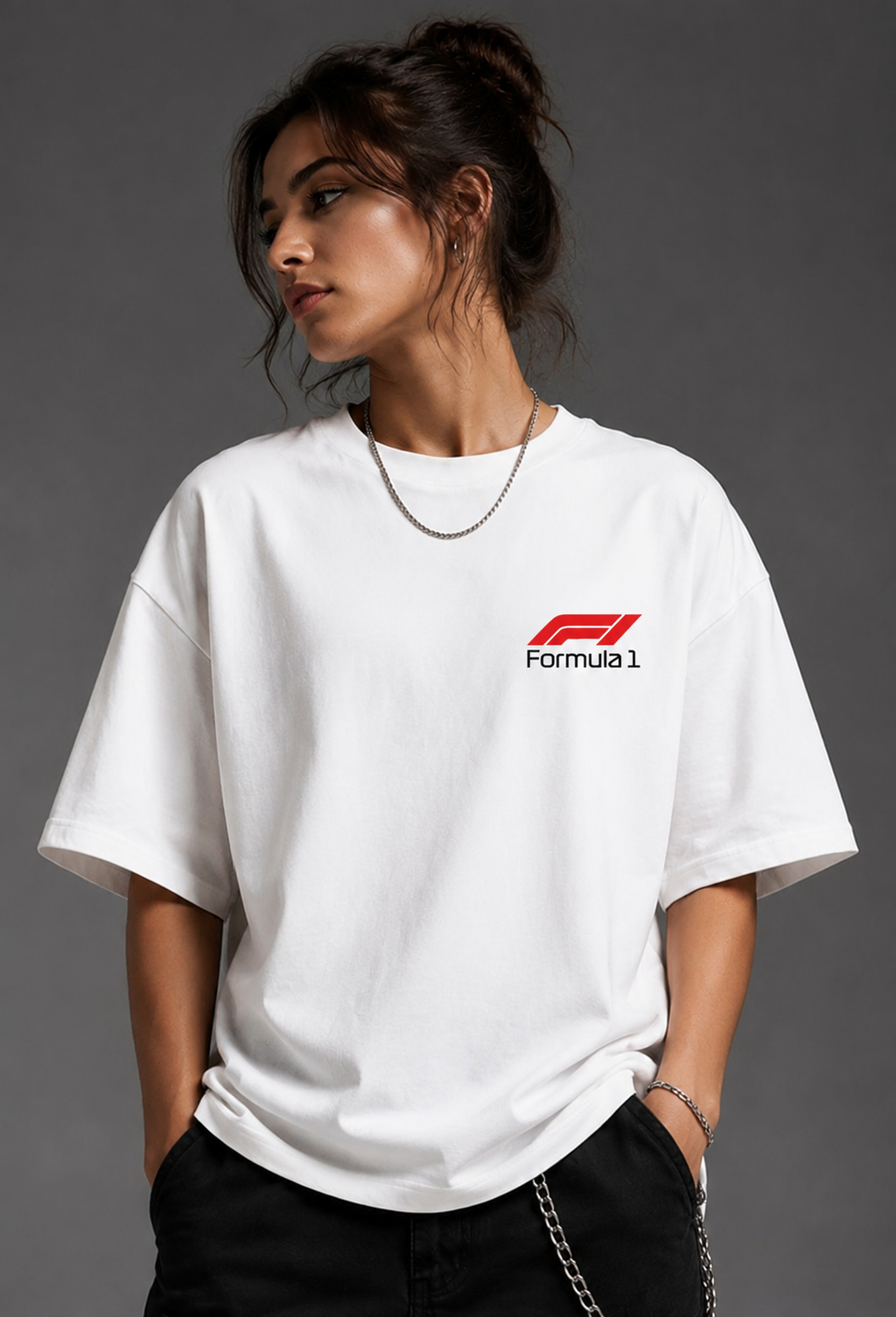 Racing Car Graphic Oversized T-Shirt