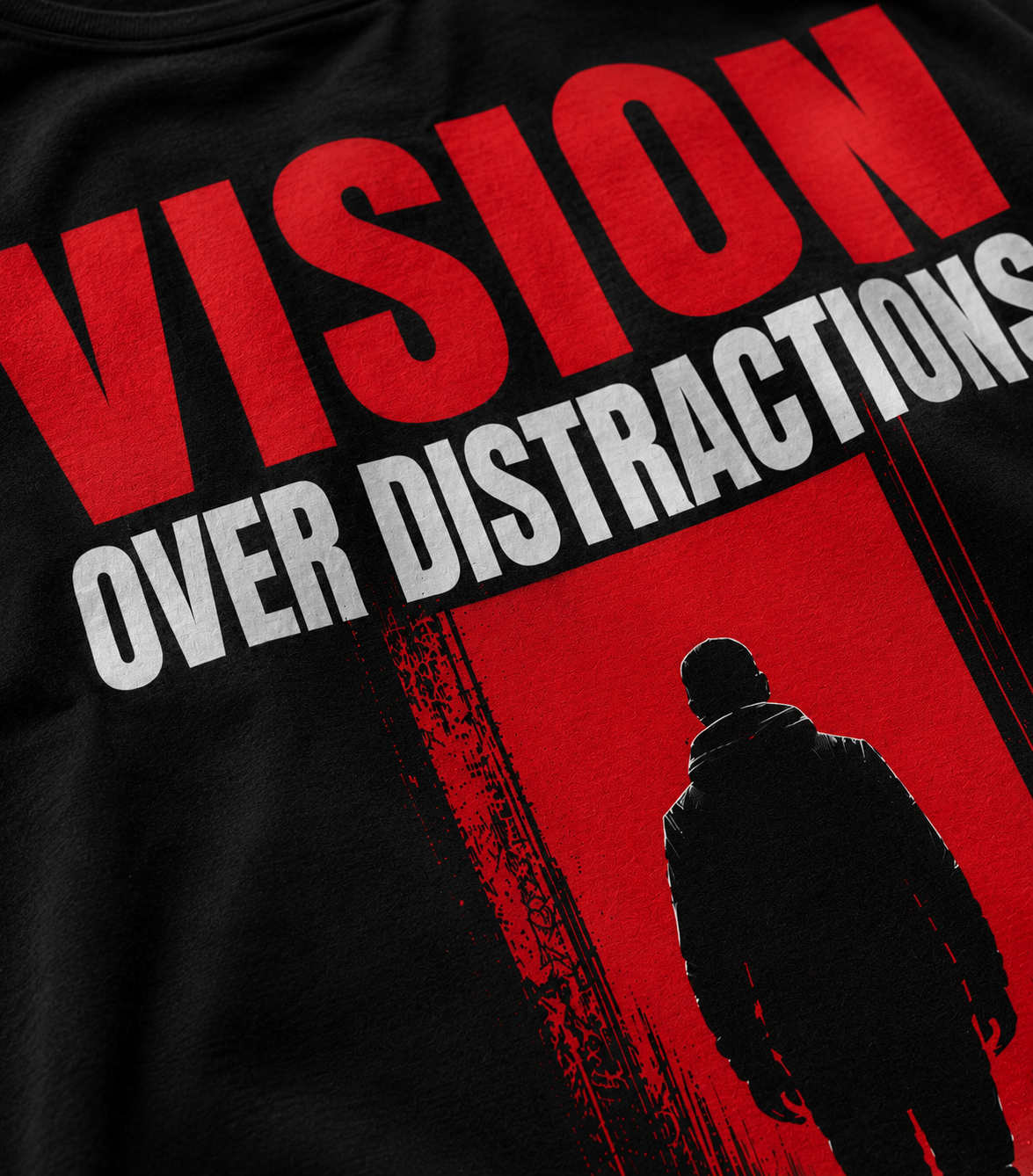 Vision Over Distractions Oversized T-Shirt – Black