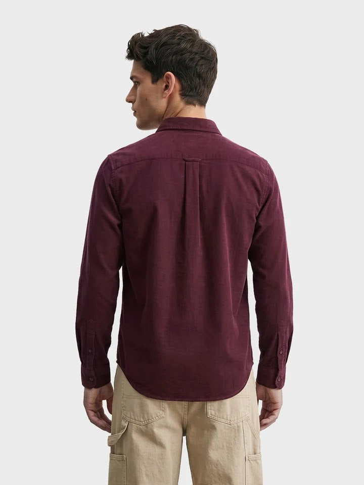 Maroon linen shirt