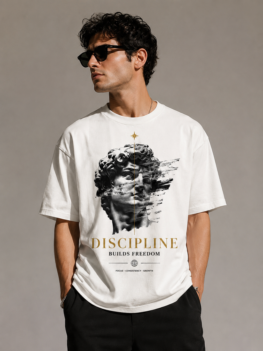 Discipline Statue Oversized T-Shirt
