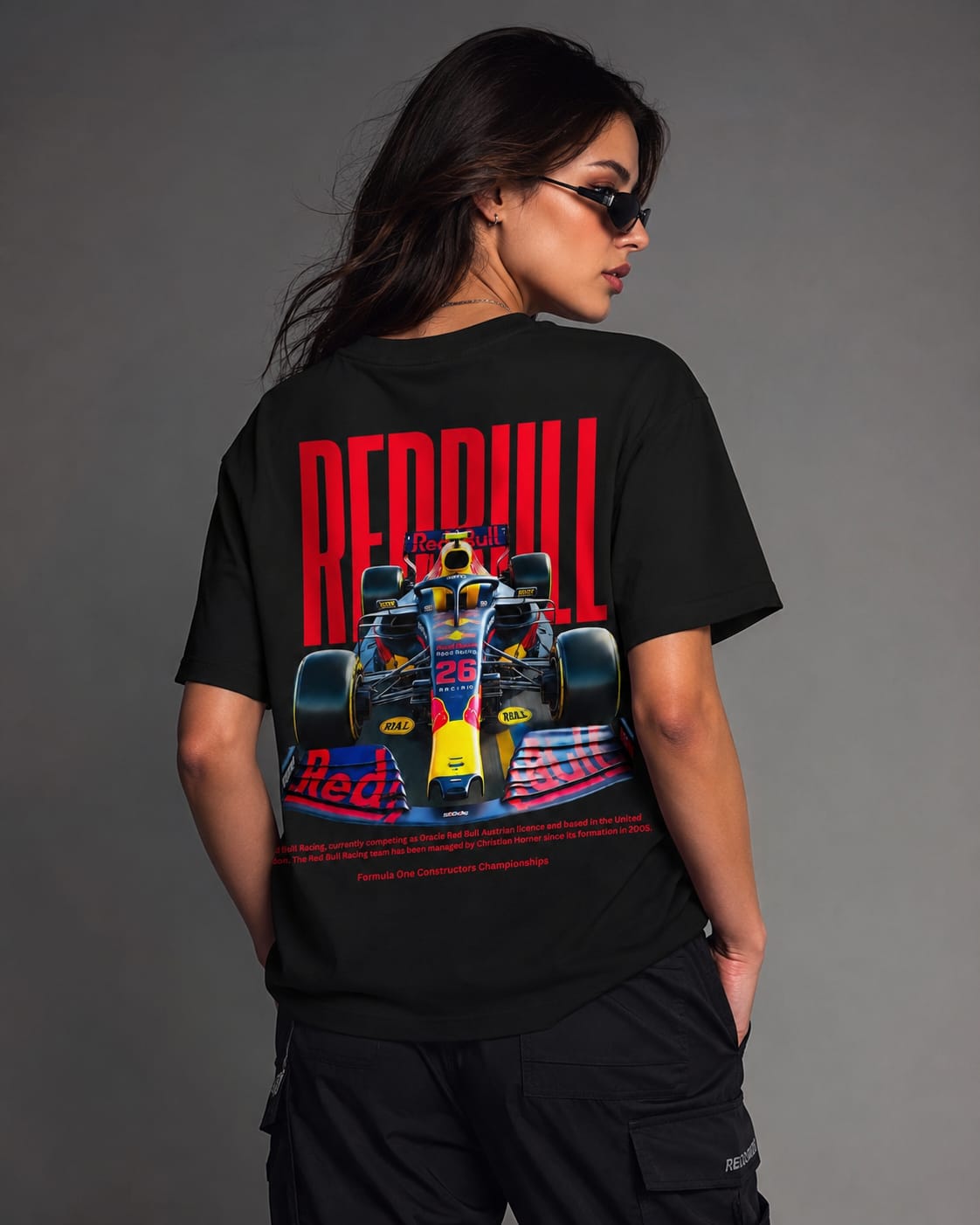 Racing Car Graphic Oversized T-Shirt