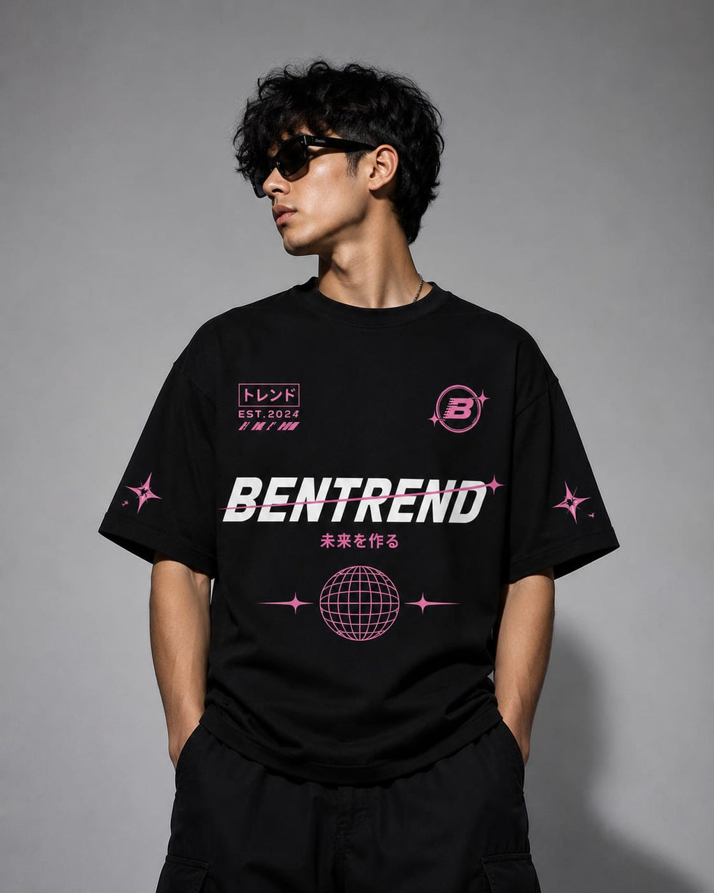 Bentrend Streetwear Oversized T-Shirt – Black