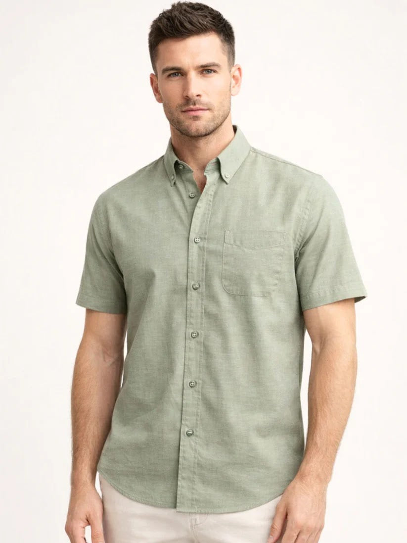 Sage Green Half Sleeve Shirt