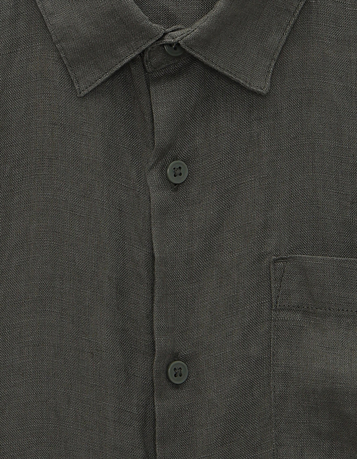Linen Shirt – Dark Olive