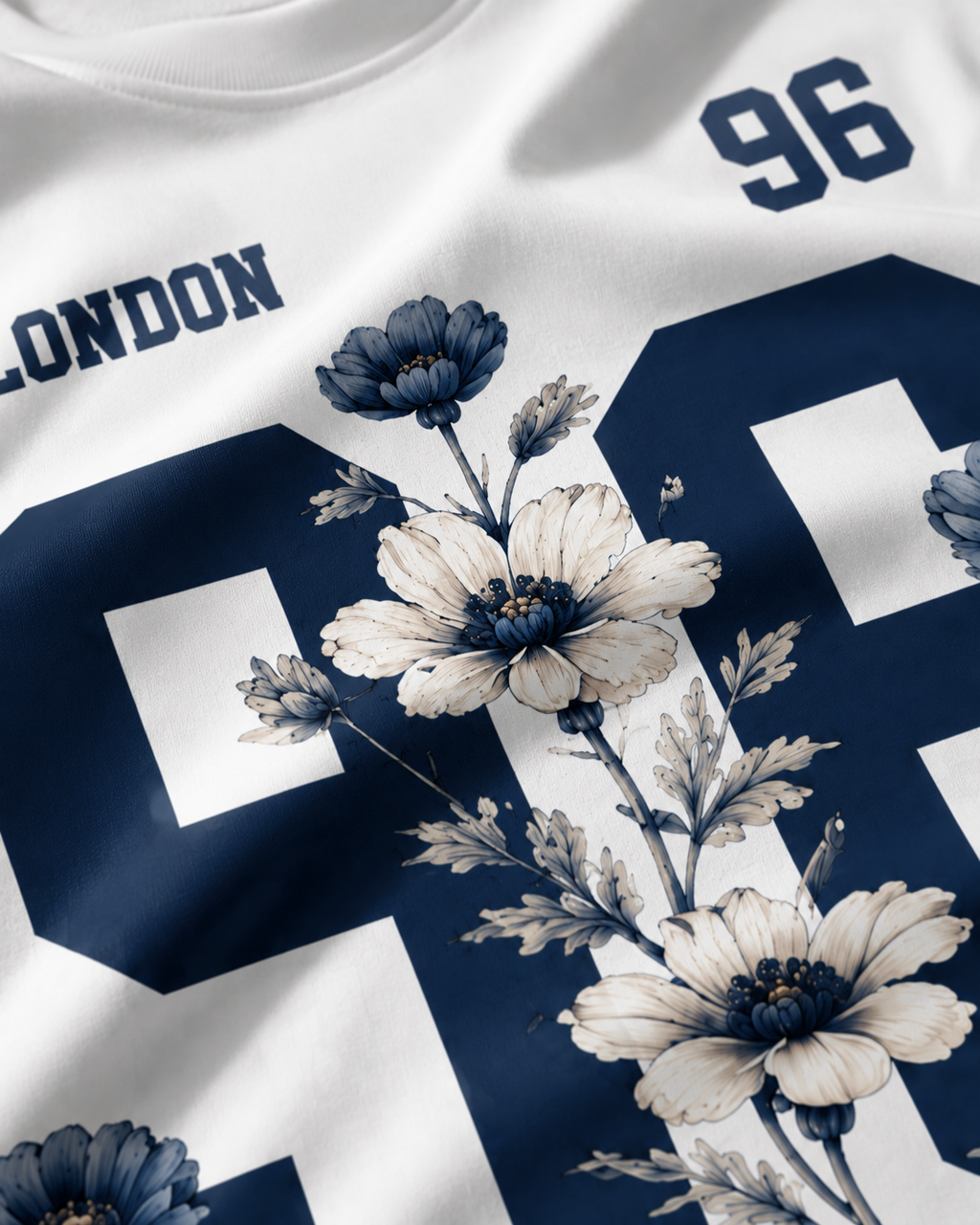 London 96 Floral Varsity Oversized T-Shirt