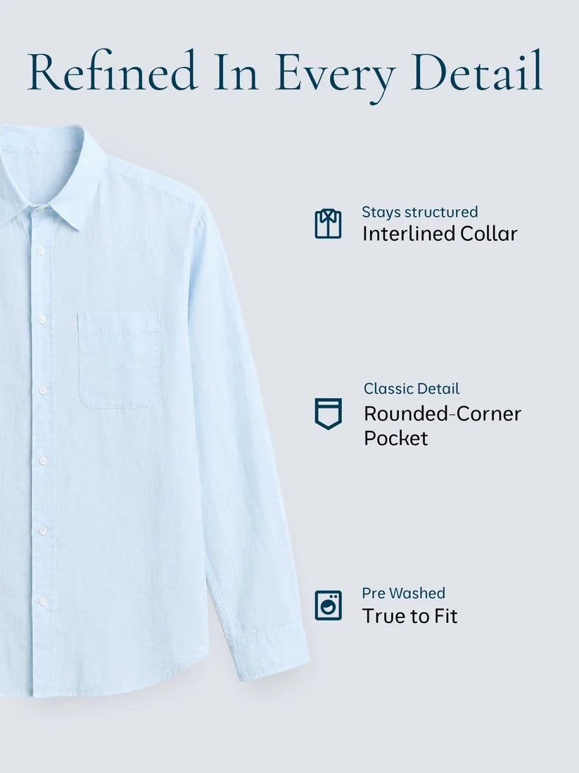 Linen Shirt – Ice Blue