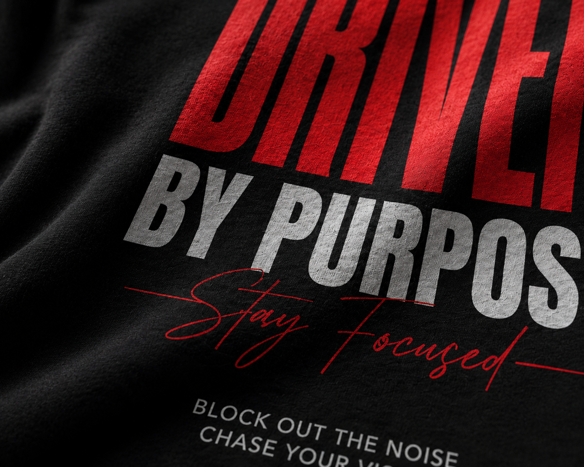 Driven By Purpose print close-up