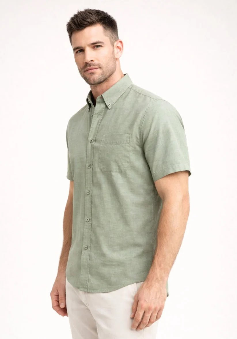 Sage Green Half Sleeve Shirt