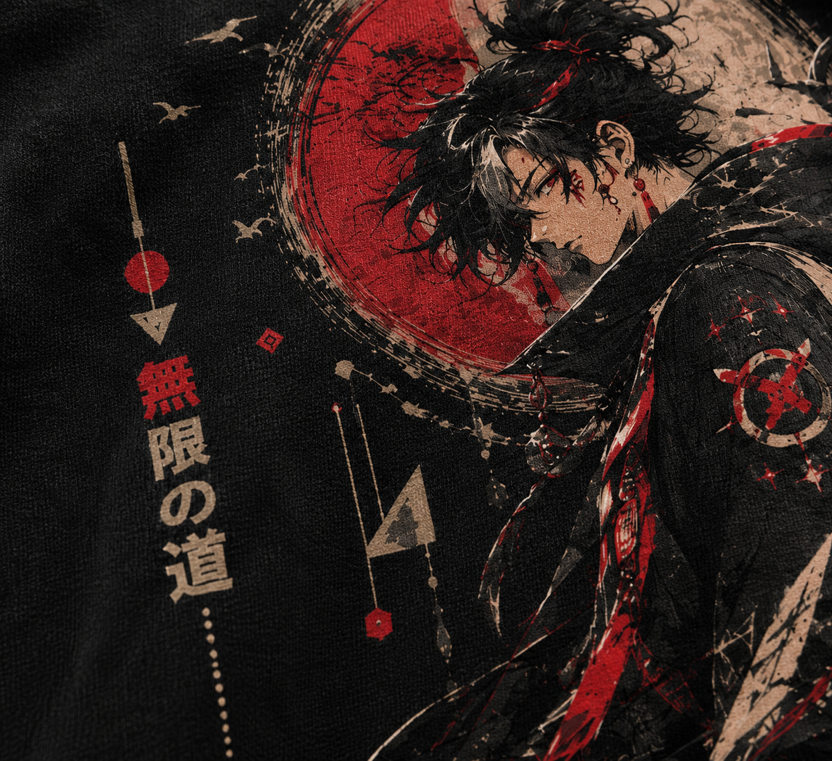 Crimson Samurai Oversized T-Shirt