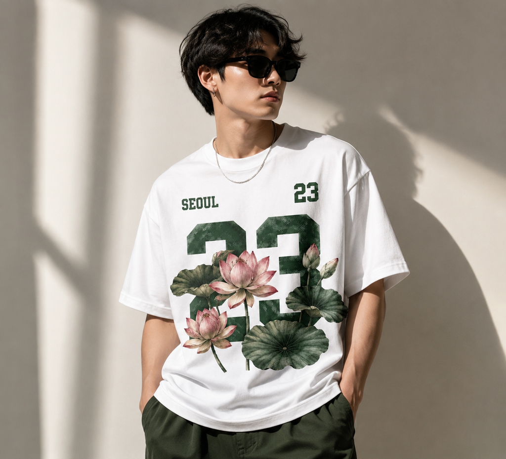 Seoul 23 Lotus Varsity Oversized T-Shirt