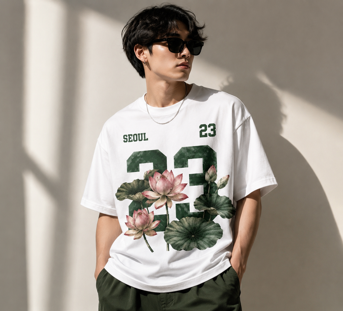Seoul 23 Lotus Varsity Oversized T-Shirt