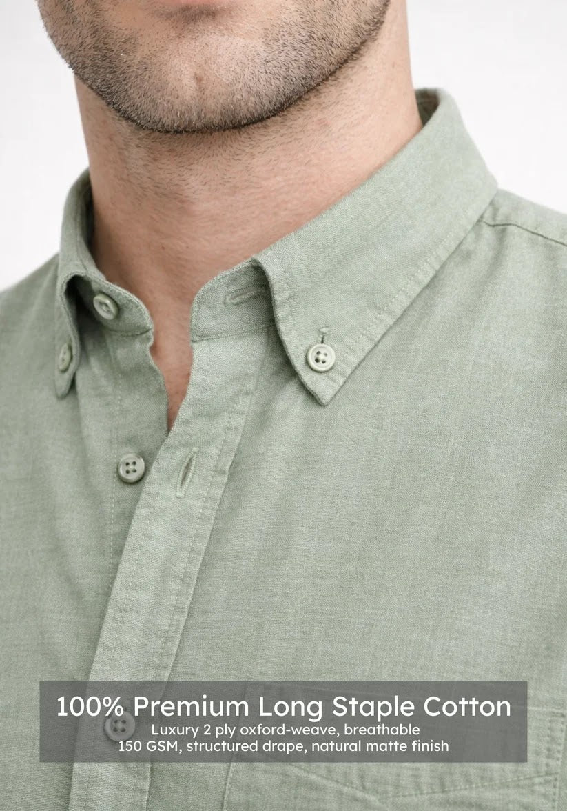 Sage Green Half Sleeve Shirt