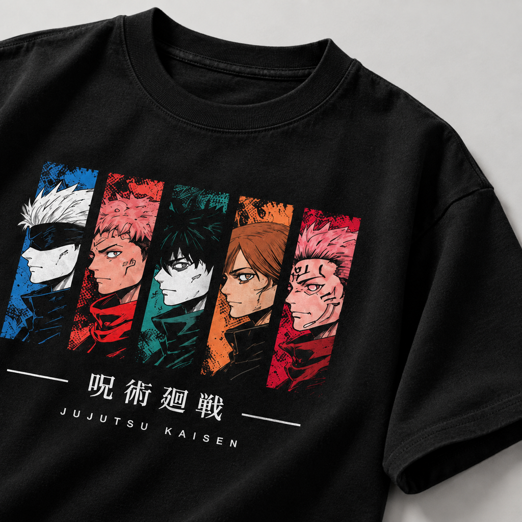Cursed Five Panel Oversized T-Shirt – Black