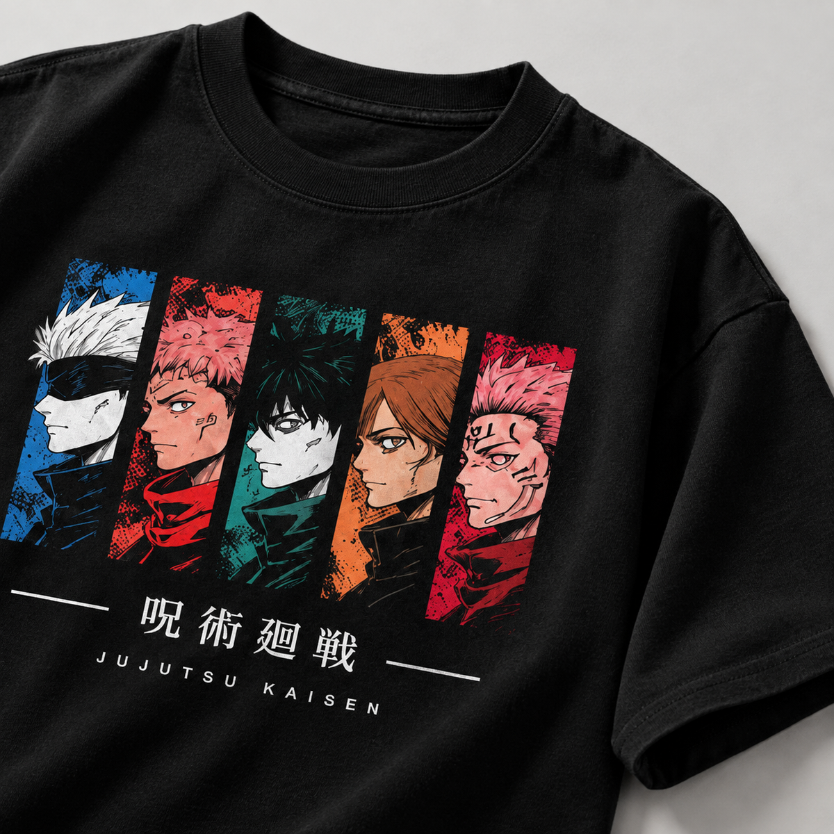 Cursed Five Panel Oversized T-Shirt – Black