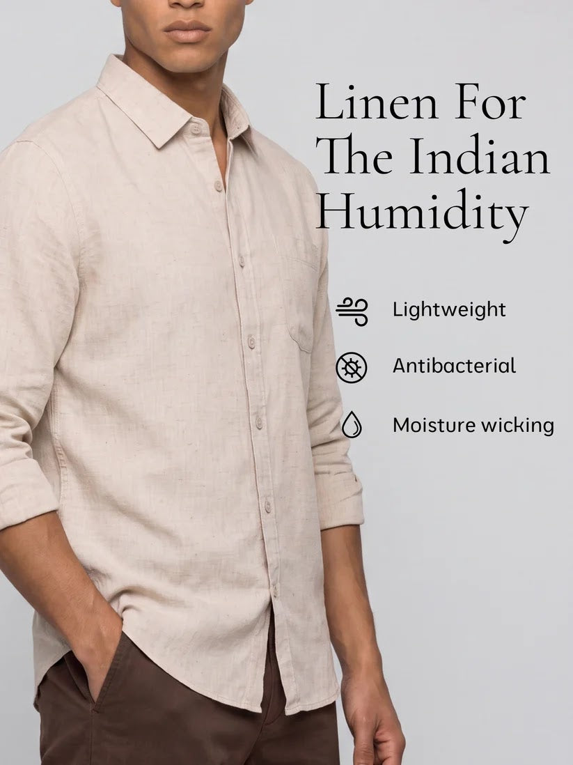 Linen Shirt – Sand Beige
