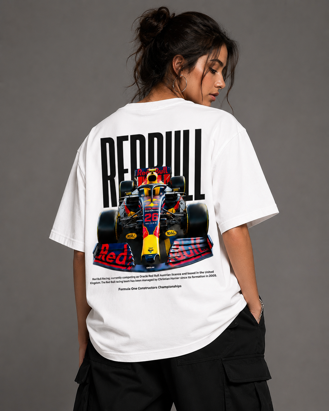 Racing Car Graphic Oversized T-Shirt