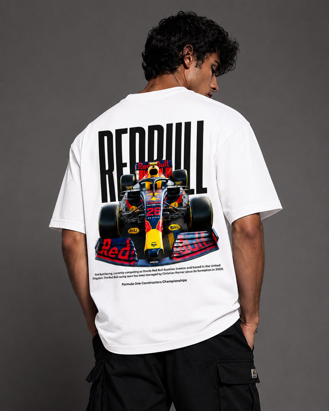 Racing Car Graphic Oversized T-Shirt