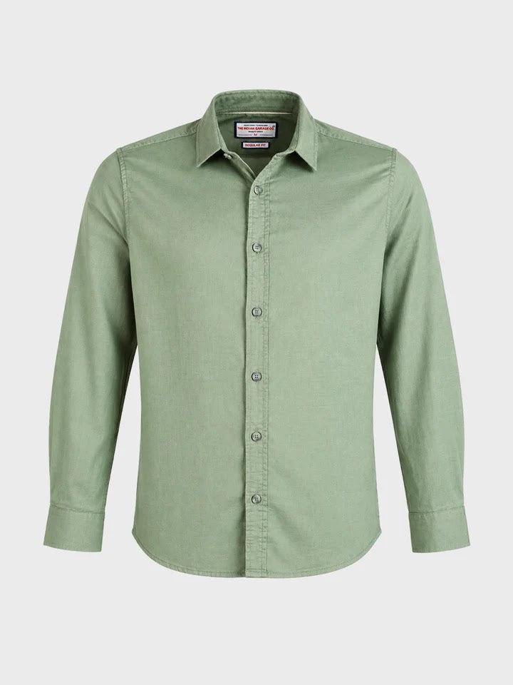 Pista green linen shirt
