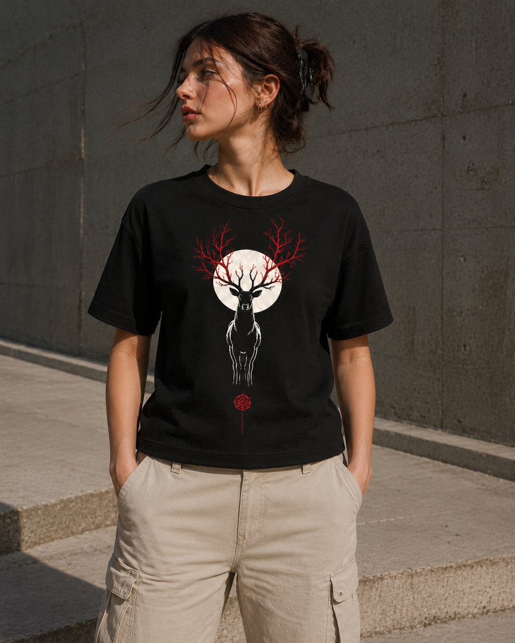 Moon Stag Oversized T-Shirt