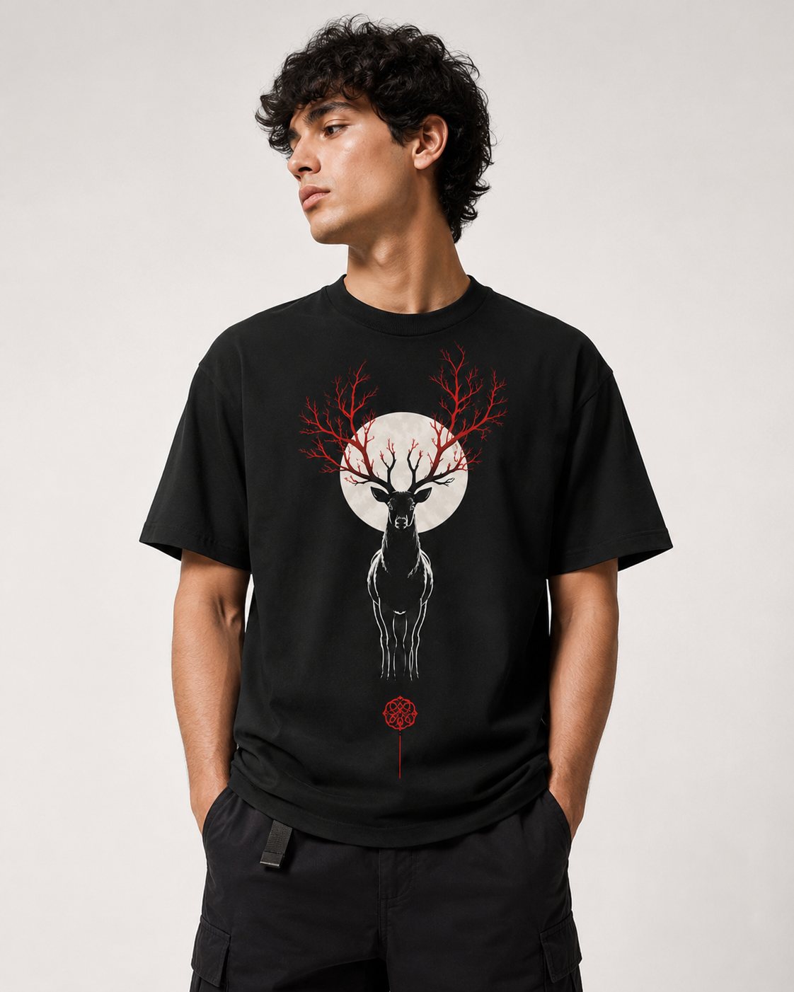 Moon Stag Oversized T-Shirt