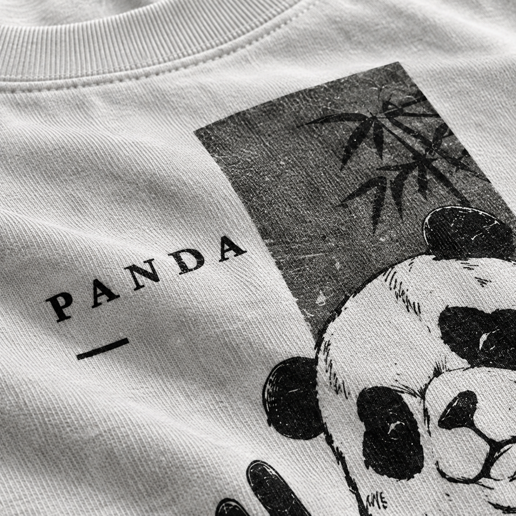 Peace Panda Oversized T-Shirt – White