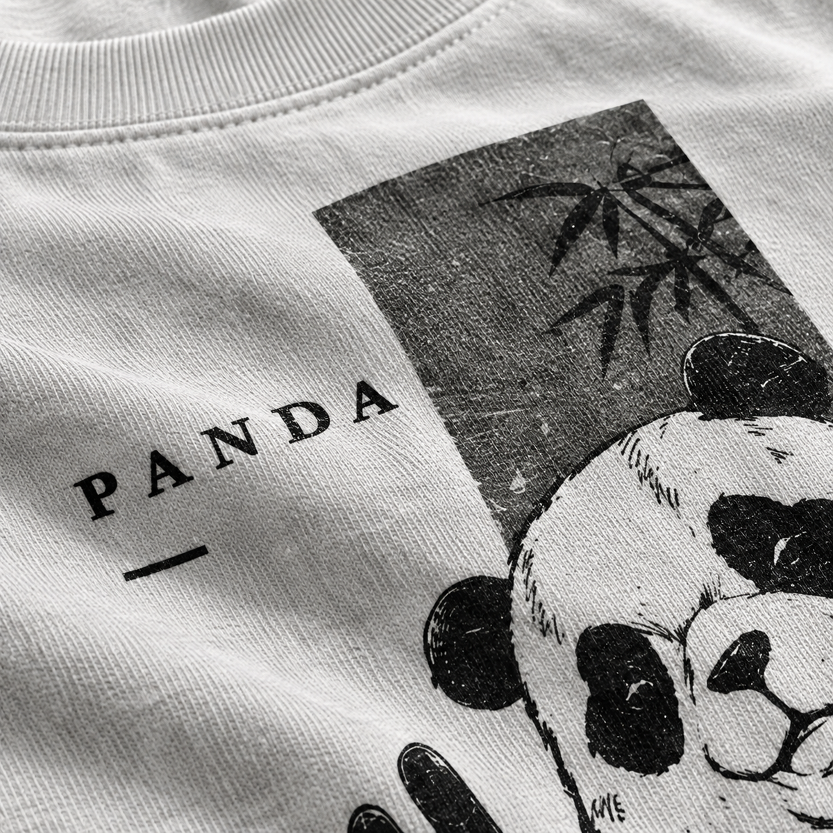 Peace Panda Oversized T-Shirt – White