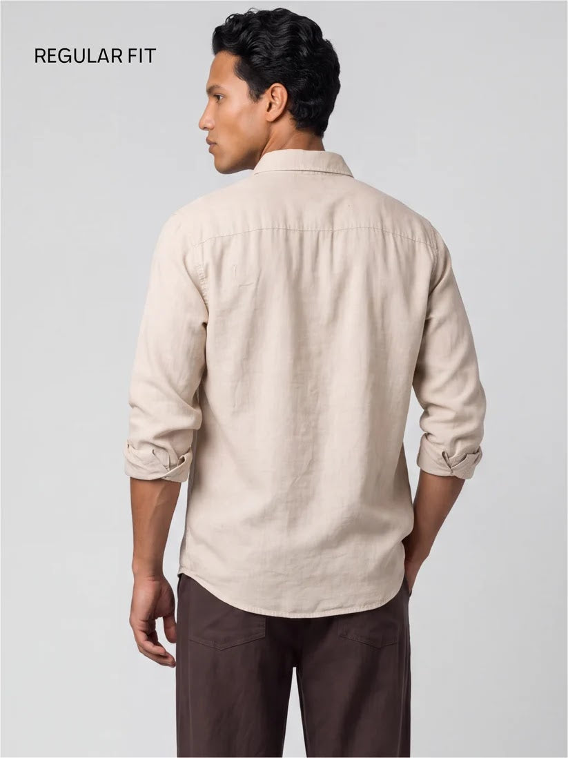 Linen Shirt – Sand Beige