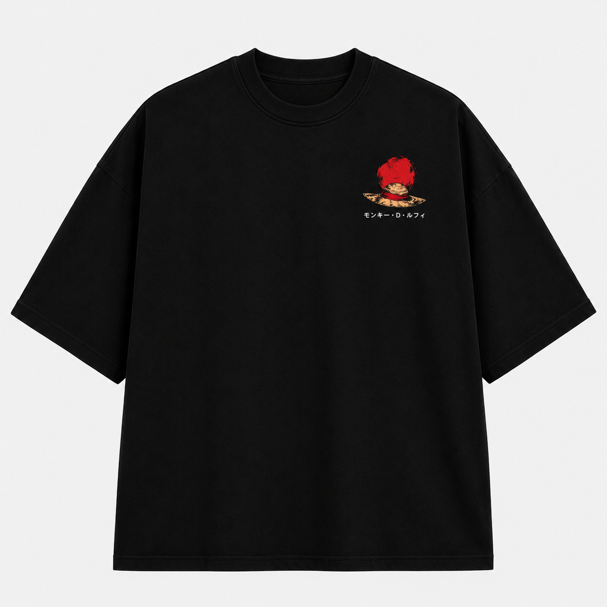 Dreams Never Die Straw Hat Oversized T-Shirt – Black