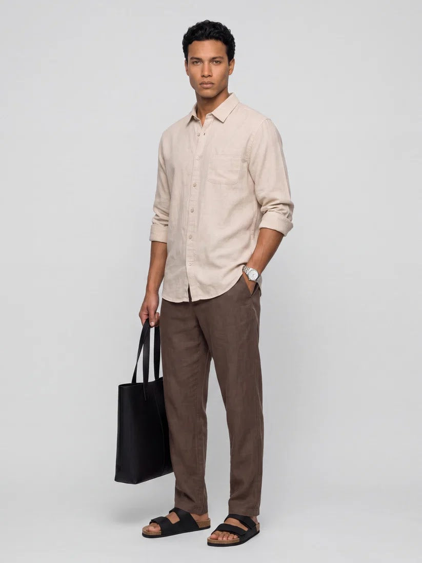 Linen Shirt – Sand Beige