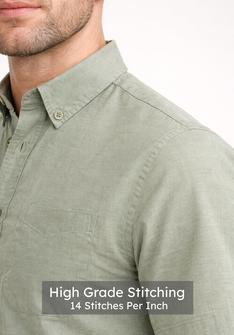 Sage Green Half Sleeve Shirt