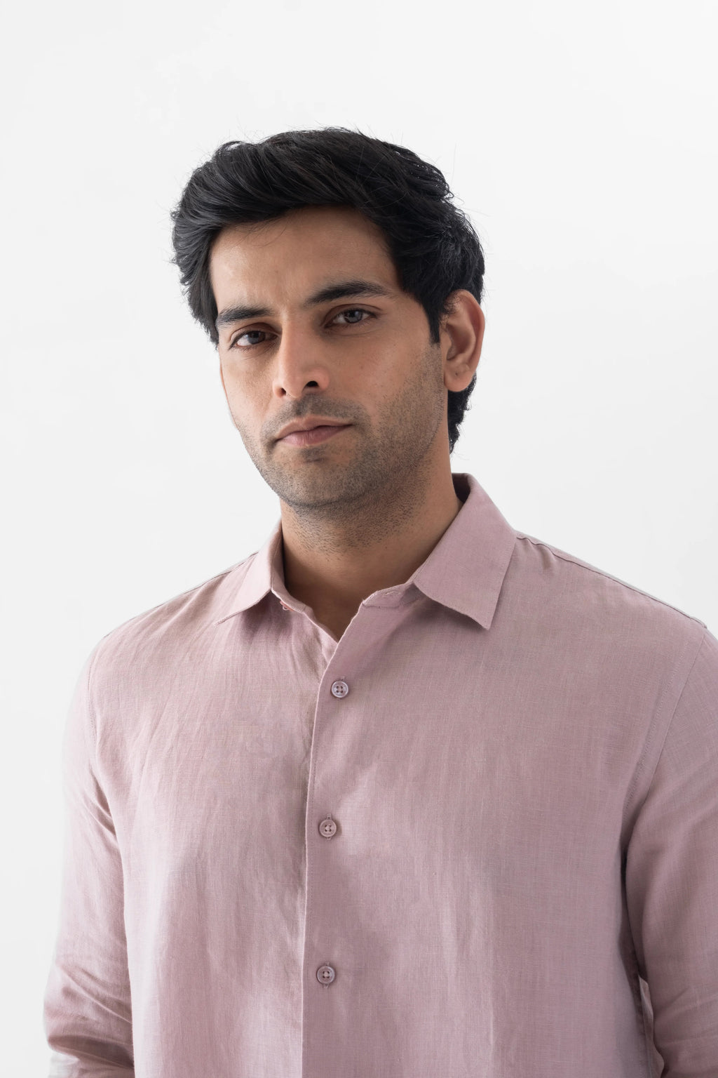 Linen Shirt – Blush Pink