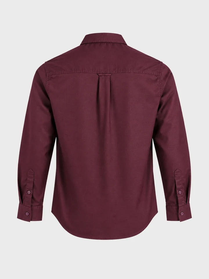 Maroon linen shirt