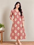 Red stripes maternity feeding kurti