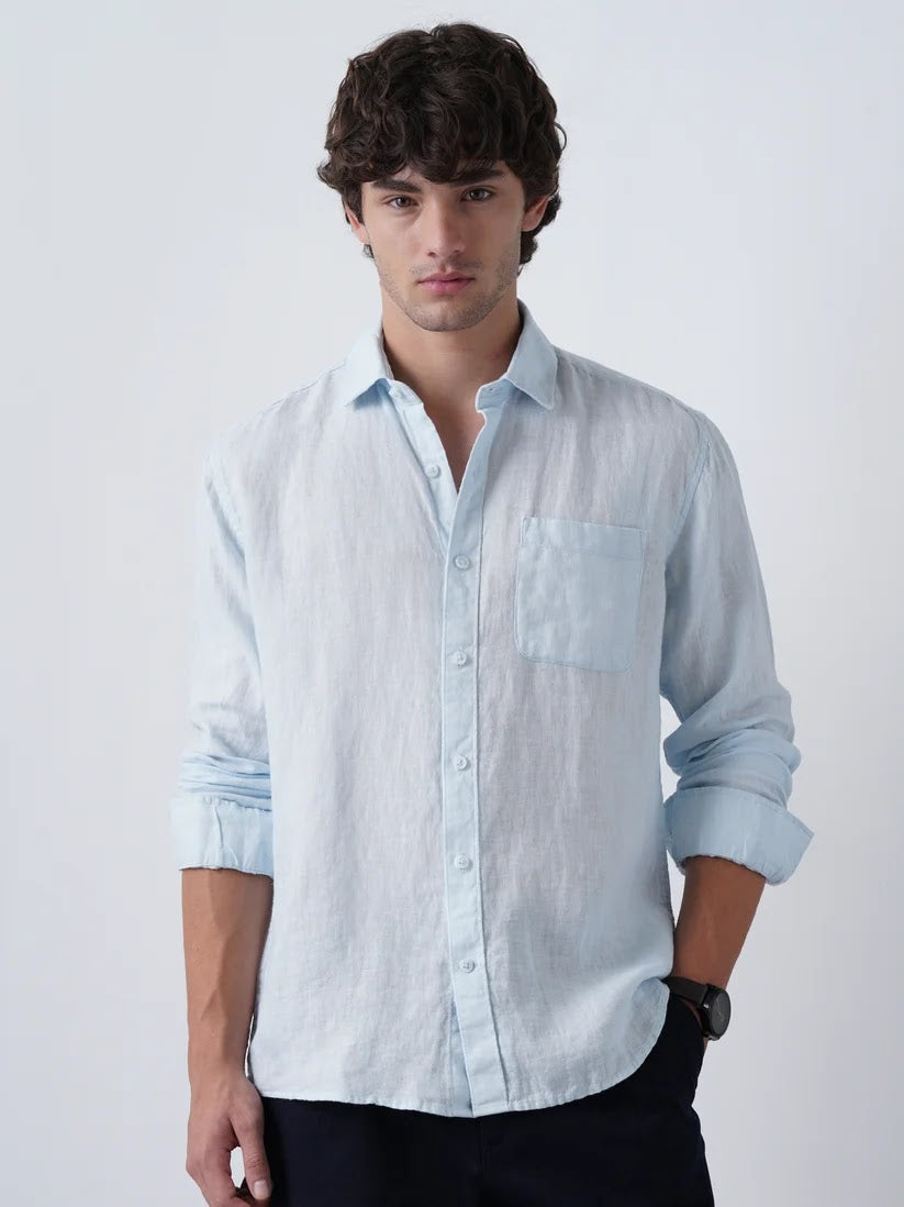 Linen Shirt – Ice Blue