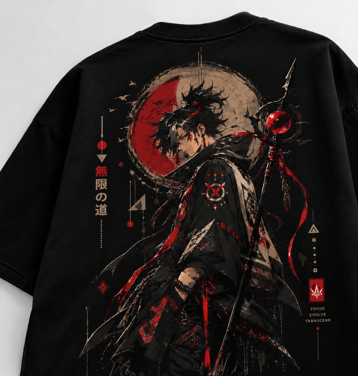Crimson Samurai Oversized T-Shirt