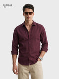 Maroon linen shirt