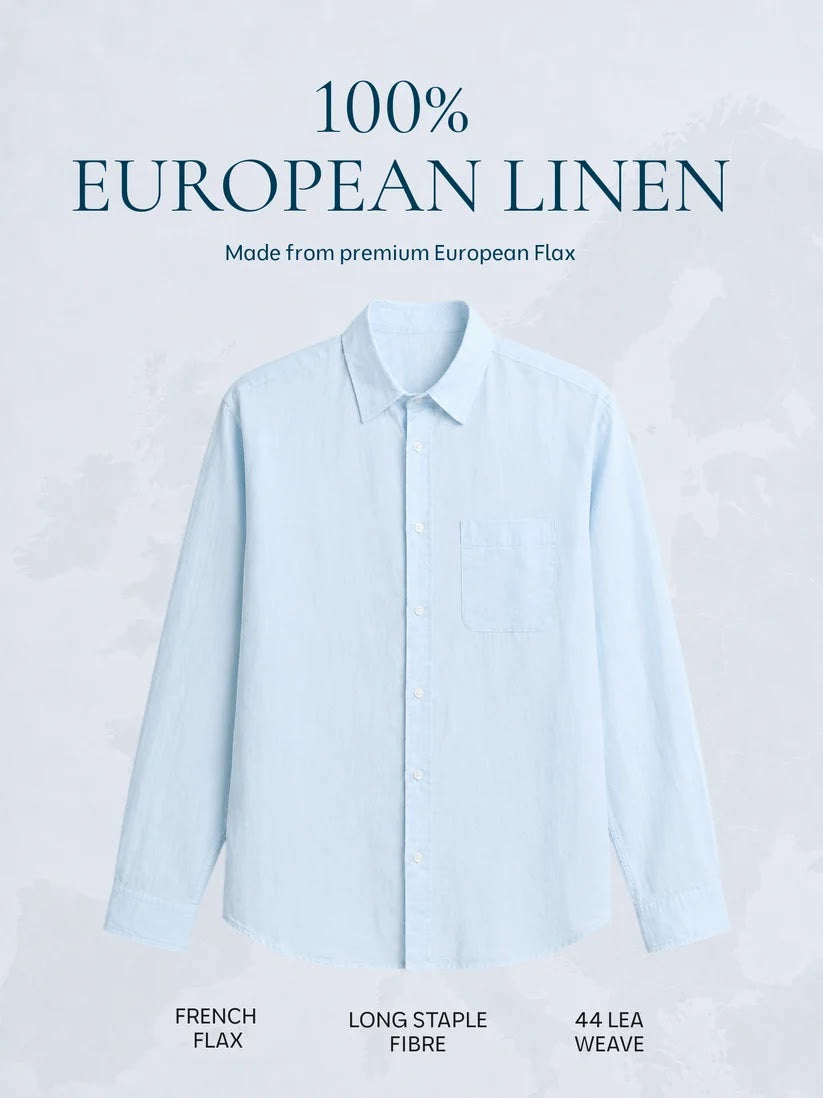 Linen Shirt – Ice Blue