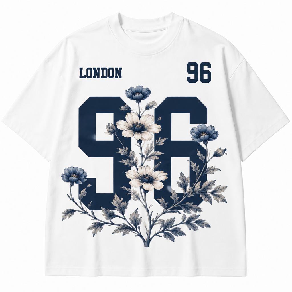 London 96 Floral Varsity Oversized T-Shirt