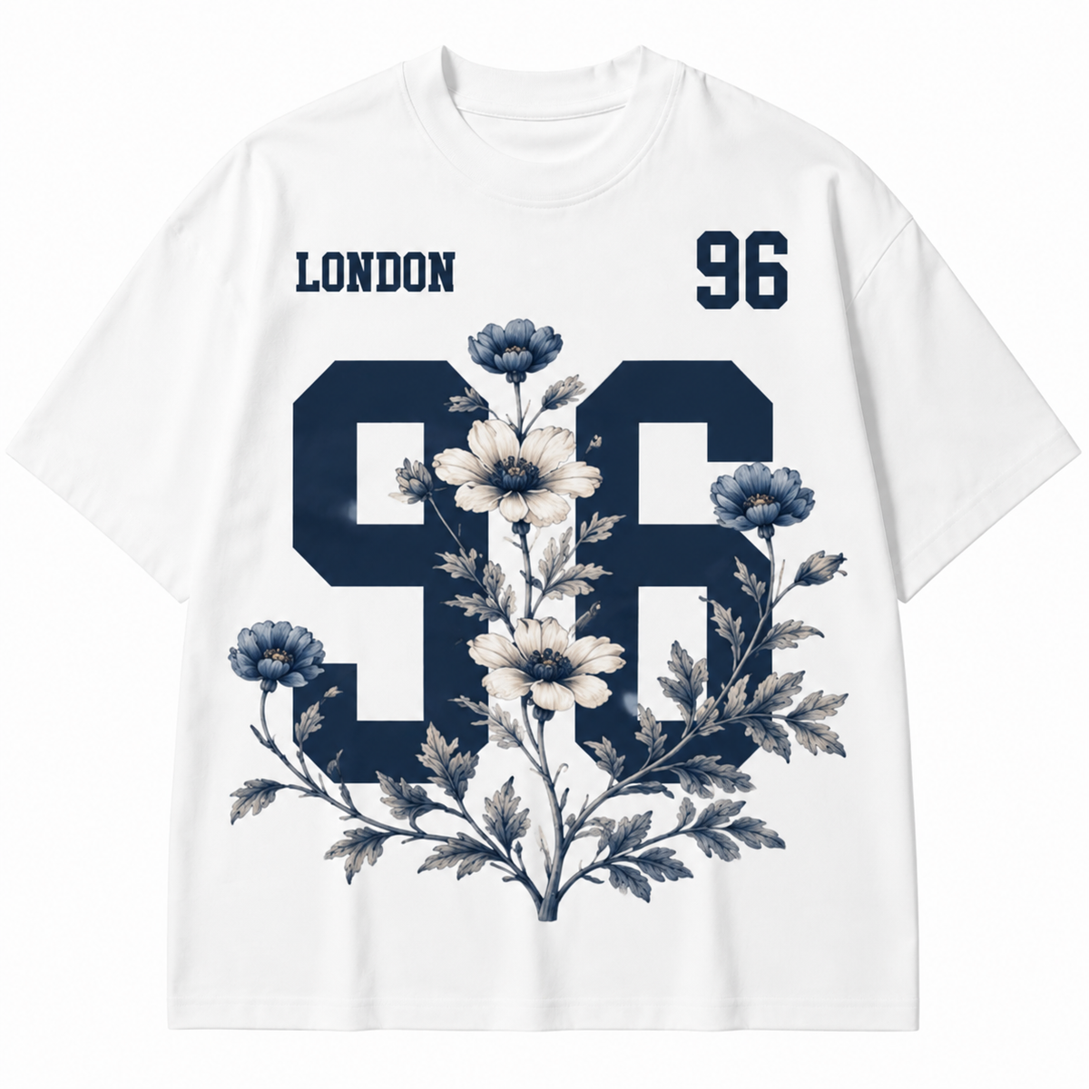 London 96 Floral Varsity Oversized T-Shirt