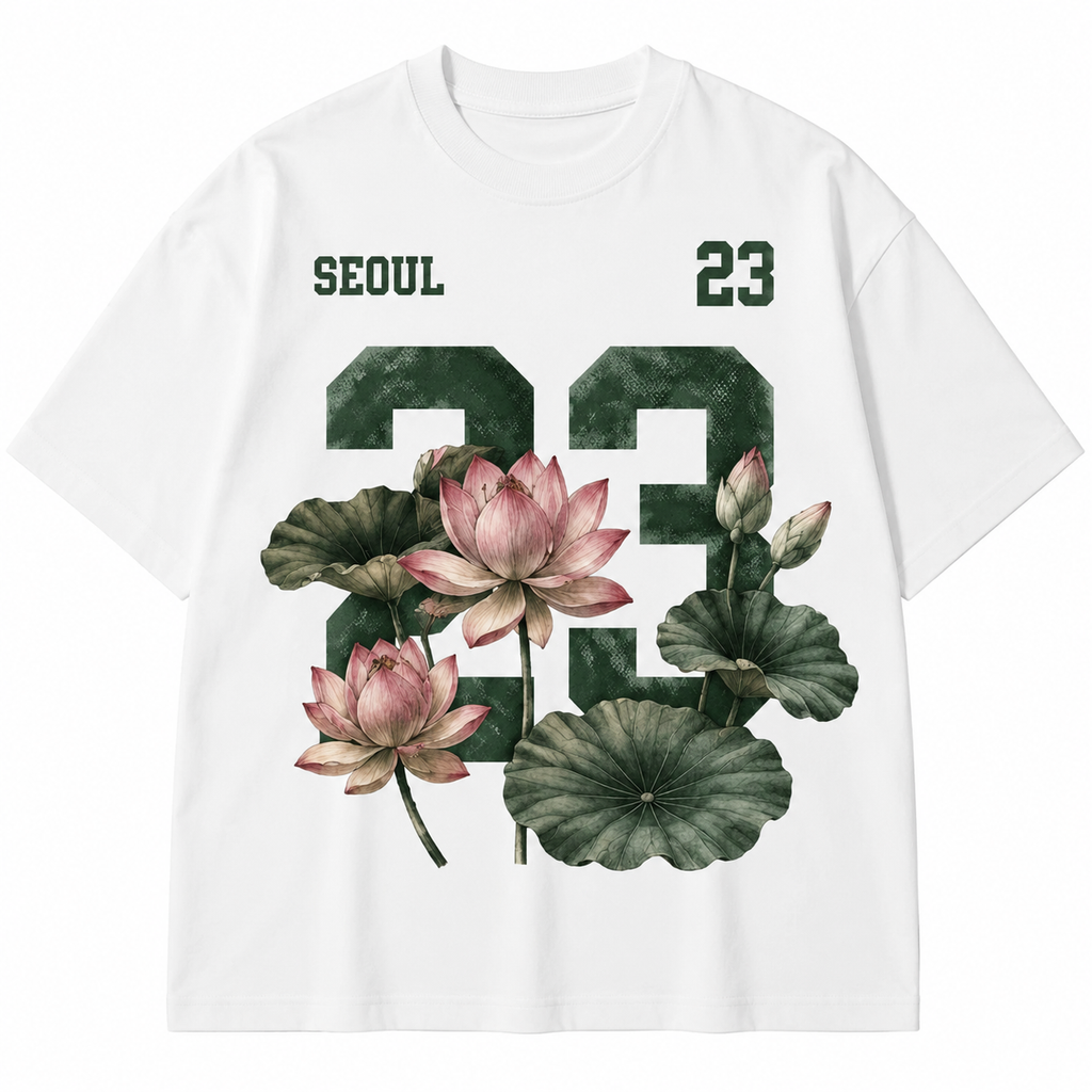 Seoul 23 Lotus Varsity Oversized T-Shirt