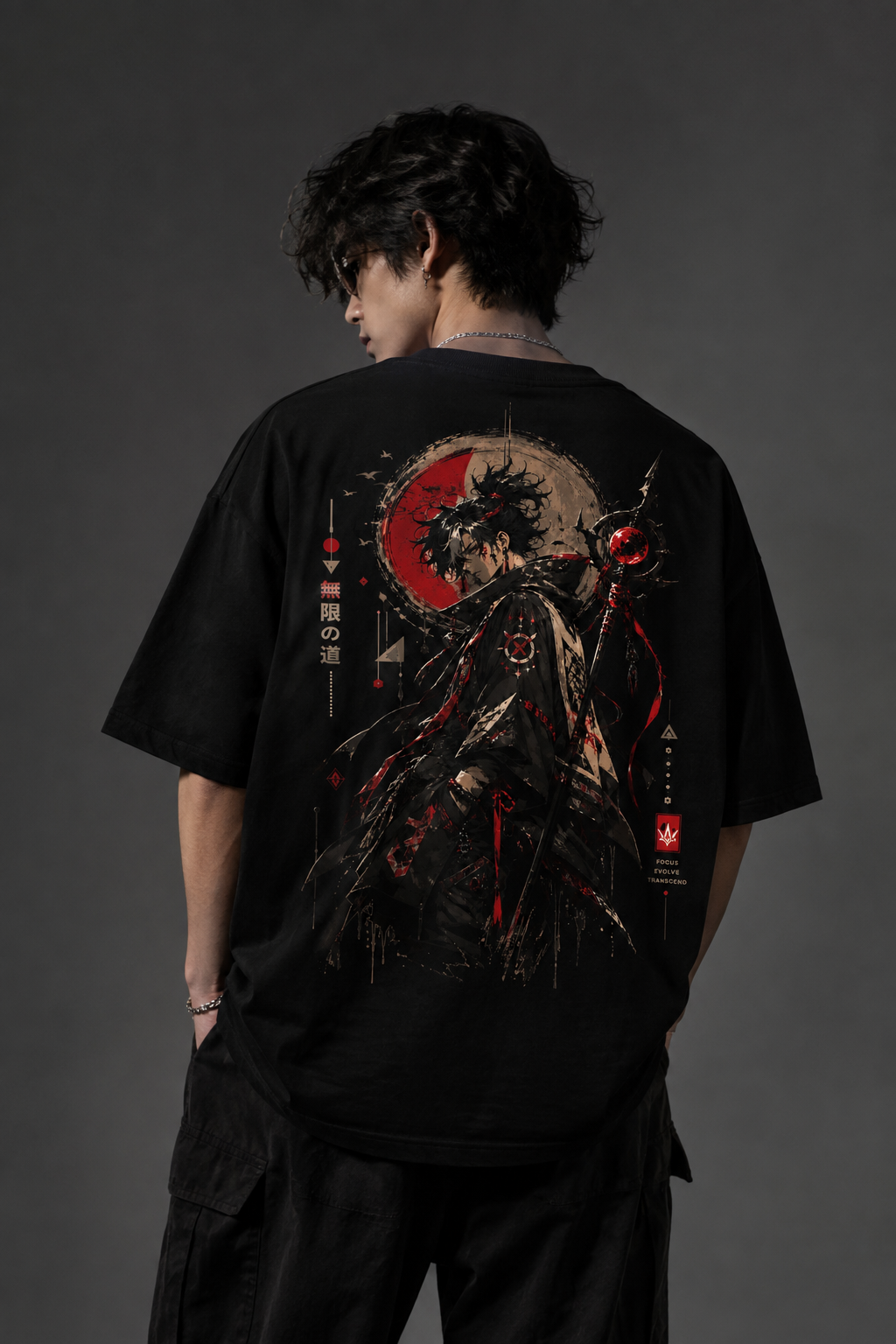 Crimson Samurai Oversized T-Shirt