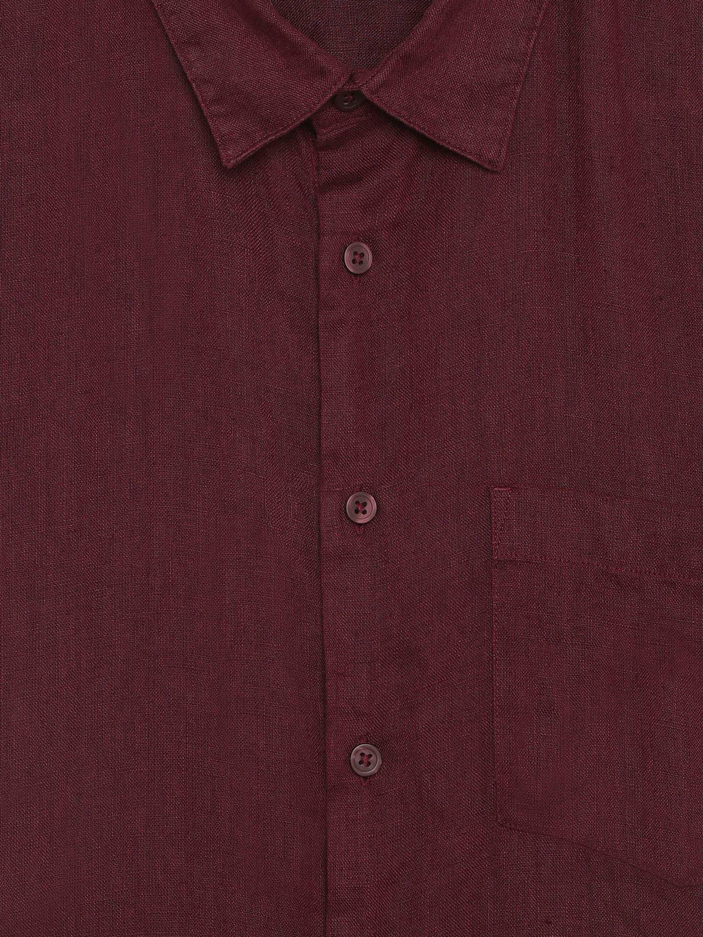 Linen Shirt – Burgundy