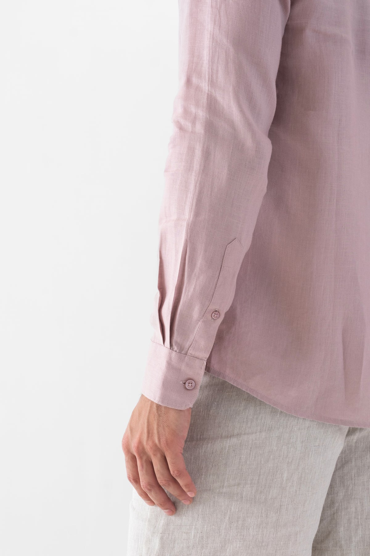 Linen Shirt – Blush Pink