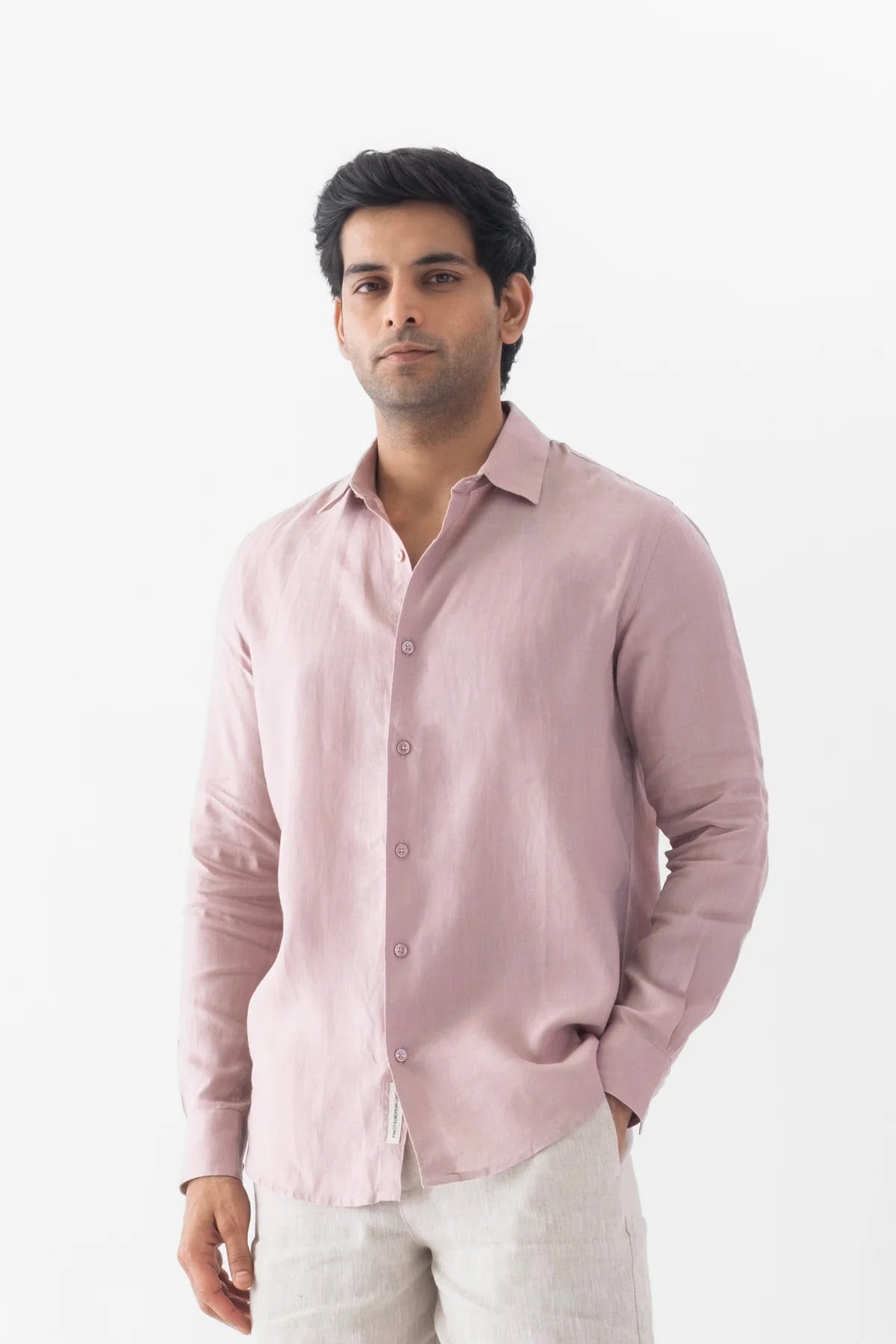 Linen Shirt – Blush Pink
