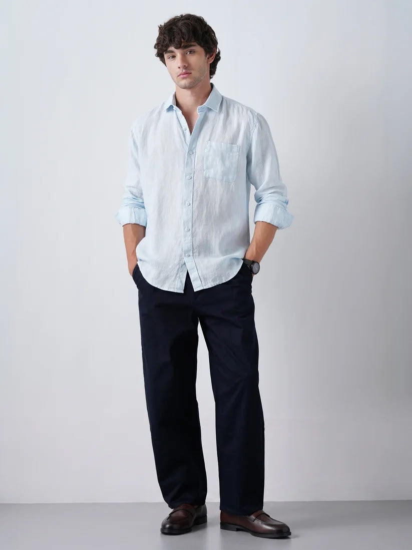 Linen Shirt – Ice Blue