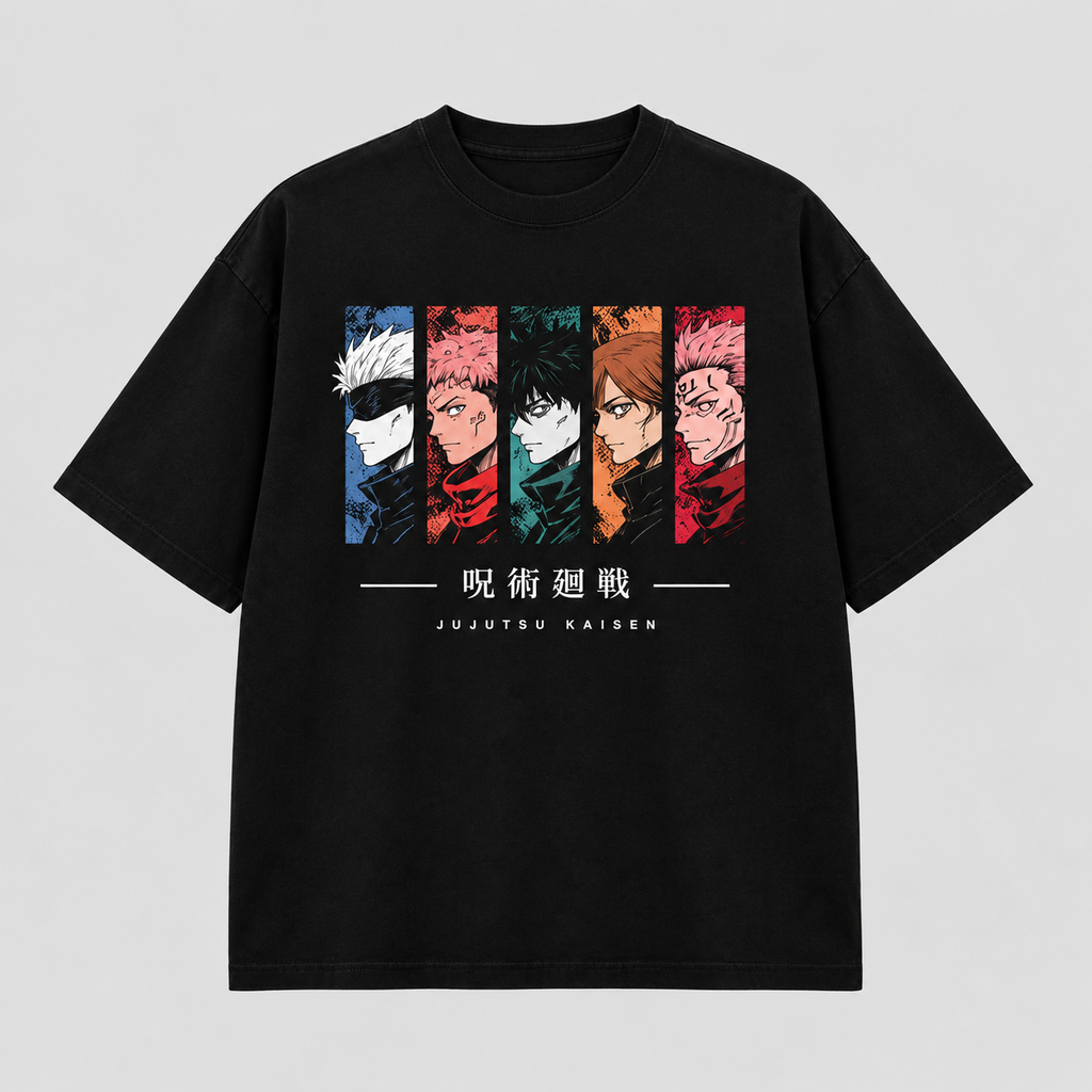 Cursed Five Panel Oversized T-Shirt – Black