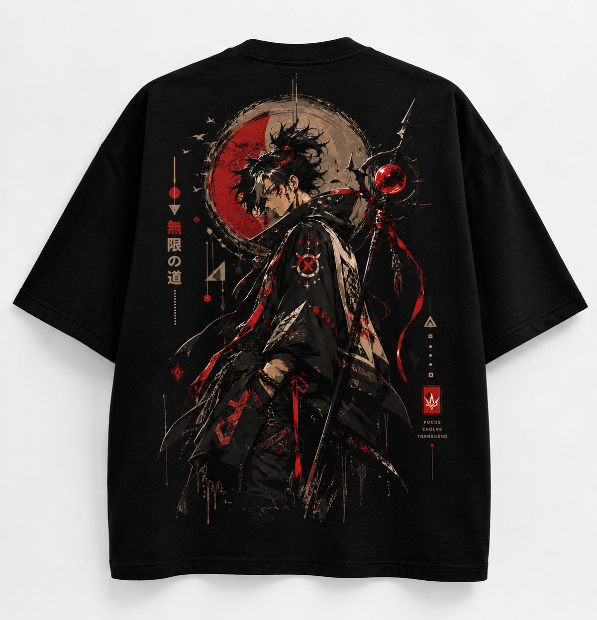 Crimson Samurai Oversized T-Shirt