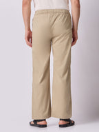 Khaki Panelled-Knee Parachute Pants